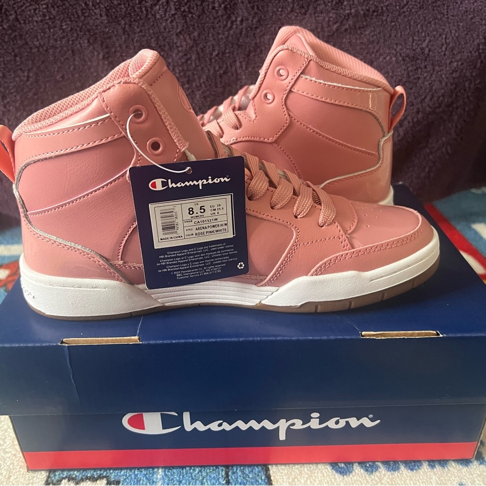 Champion Pink High-Top Sneakers size 8.5